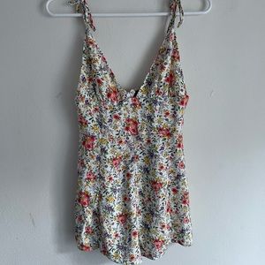 Forever 21 Floral Jumpsuit - Multicolor
